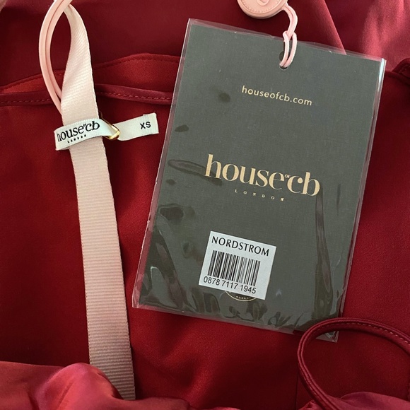 NEW House of CB Sebille Dress Blood Red XS - Picture 14 of 17